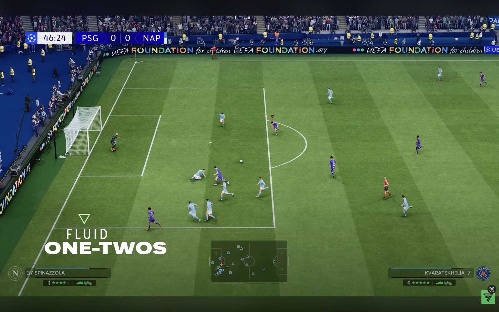 Indikator fluid one-twos di gameplay EA Sports FC 27