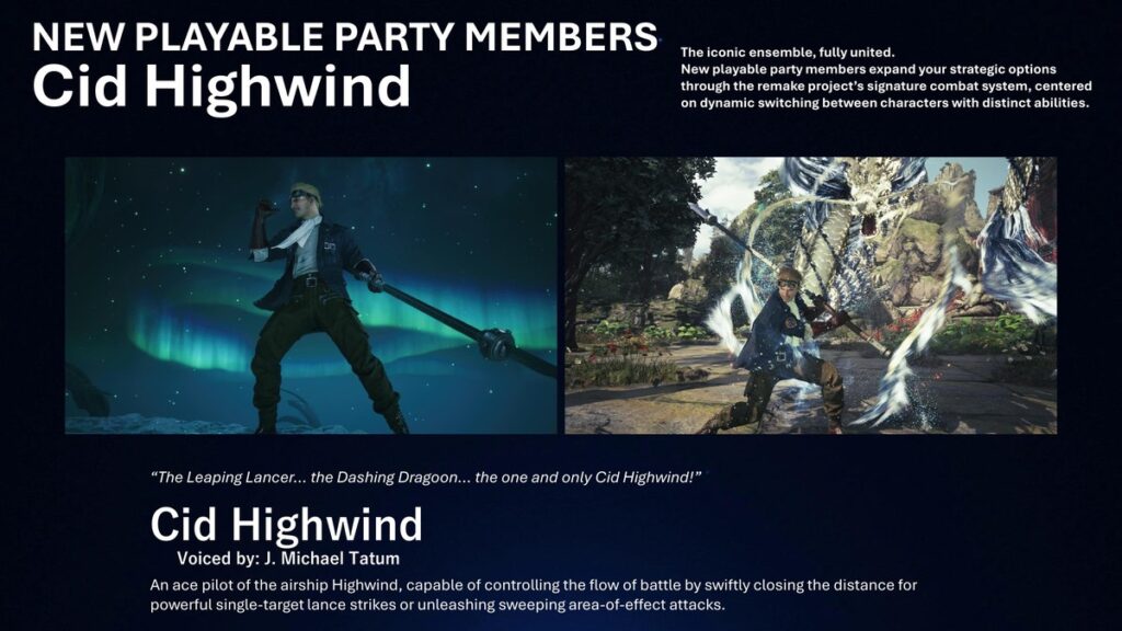 Cid Highwind playable di FF VII Revelation