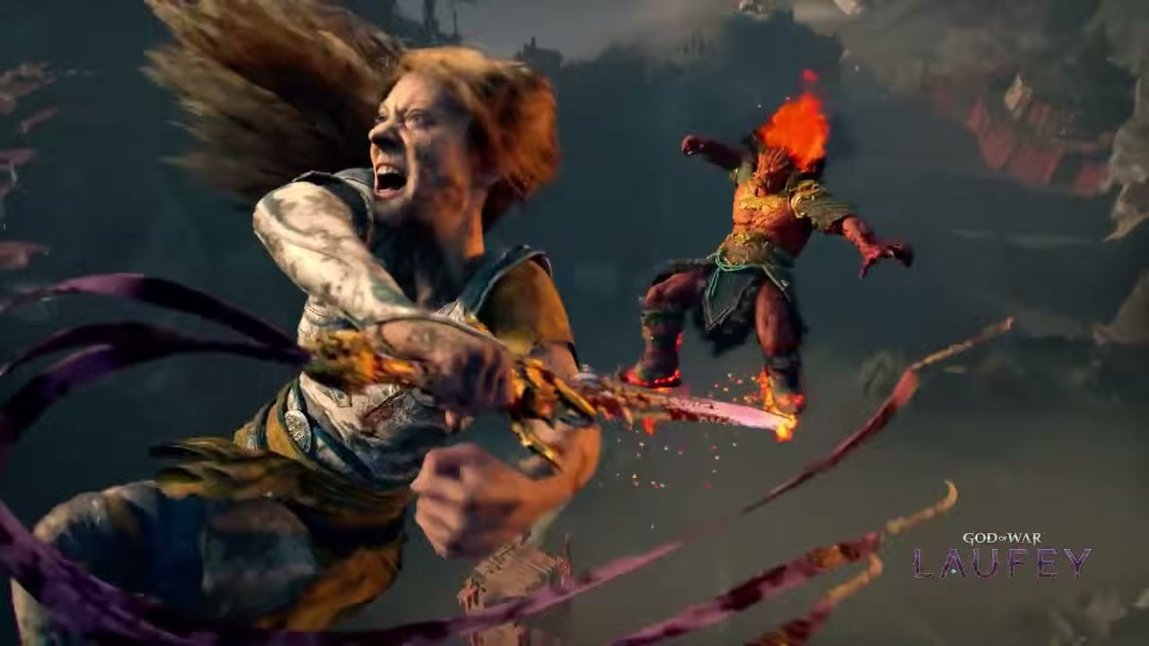 Key art God of War Laufey menampilkan Faye untuk PS5