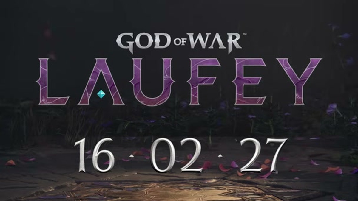 Kartu pengumuman tanggal rilis God of War Laufey 16 02 27