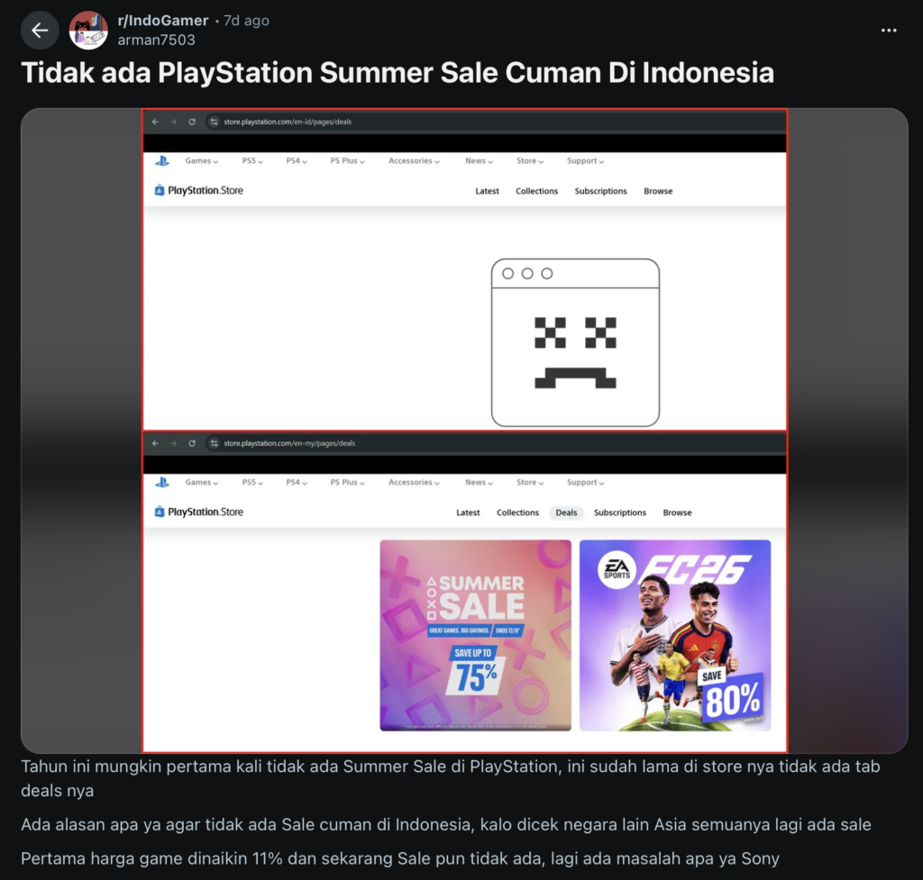 Email pengumuman PlayStation Store Summer Sale 2026