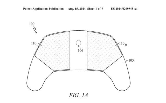 Diagram FIG 1A paten controller tanpa tombol Sony US20240269548A1
