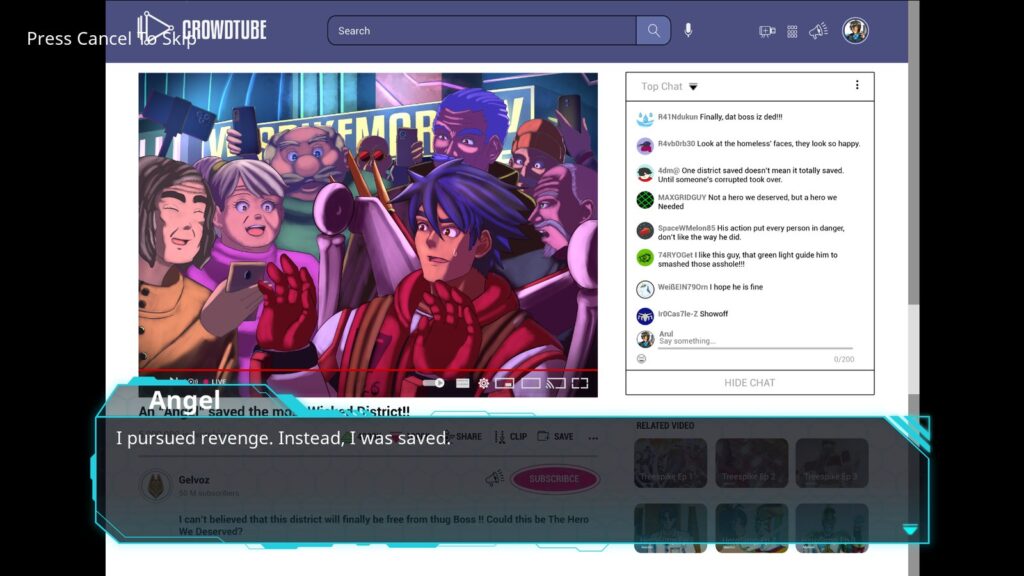Adegan ending Bail Force yang disajikan lewat tampilan platform video CrowdTube