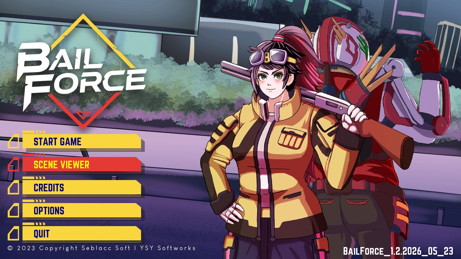 Tangkapan layar Bail Force: Cyberpunk Bounty Hunters