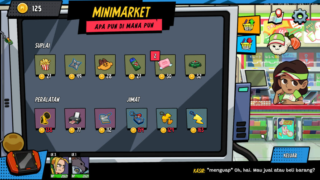 Minimarket tempat jual beli item di Montabi